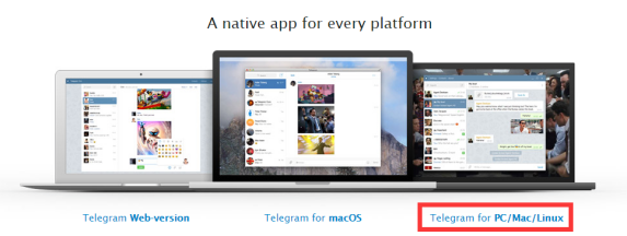 找到Telegram for PC/Mac/Linux