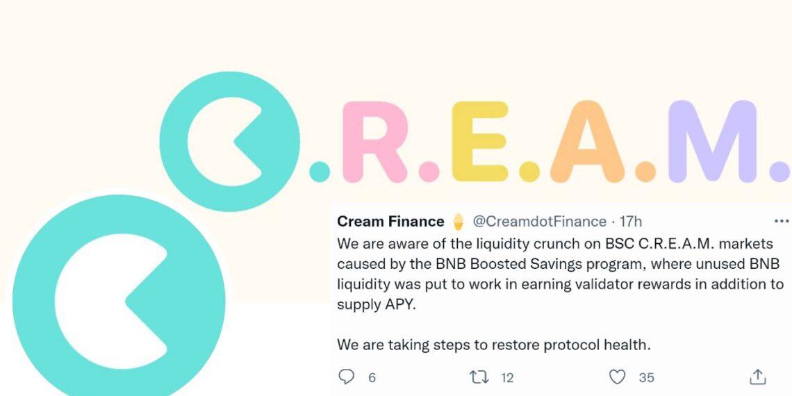 Cream Finance澄清流动性危机：是BNB质押奖励计划中止造成-第1张图片-腾赚网