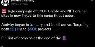 900多加密货币、NFT钓鱼网站指向同一行为者！公链Sui Discord遭黑
