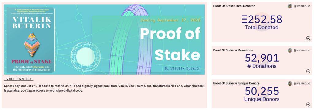 Gitcoin上如何捐赠ETH？获取V神新书《Proof of Stake》及NFT教程-第6张图片-腾赚网