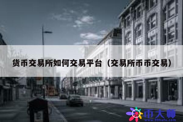 货币交易所如何交易平台（交易所币币交易） 第1张