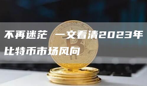 不再迷茫一文看清2023年比特币市场风向1
