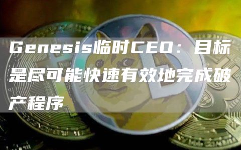 Genesis临时CEO：目标是尽可能快速有效地完成破产程序1