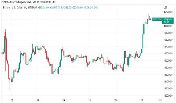 比特币上涨5%收回2万美元 自2016年以来首次看到绿色9月-第1张图片-欧意下载