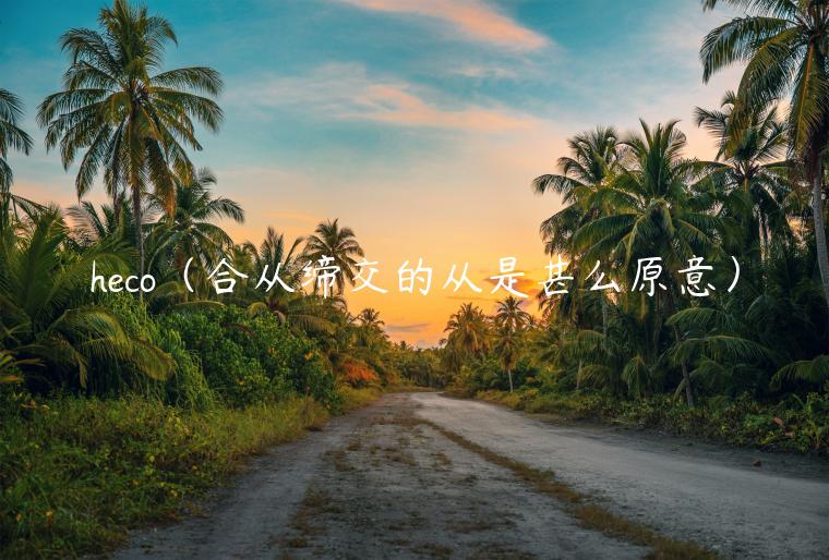 hco（合从缔交的从是甚么原意）-第1张图片-欧意下载