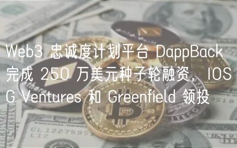 Wb3 忠诚度计划平台 DappBack 完成 250 万美元种子轮融资，IOSG Vnturs 和 Grnfild 领投