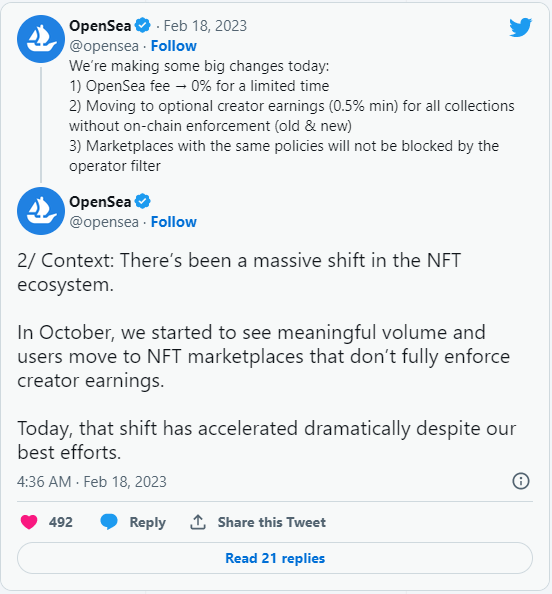 NFT市场的修昔底德陷阱：OpenSea反击打响手续费战争-第3张图片-欧意下载
