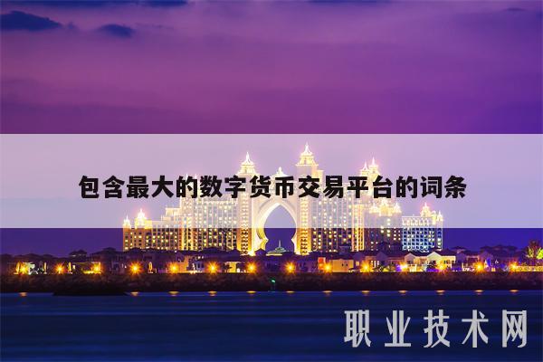 包含最大的数字货币交易平台的词条-第1张图片-欧意下载