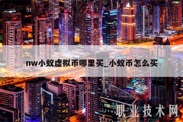nw小蚁虚拟币哪里买_小蚁币怎么买-第1张图片-欧意下载