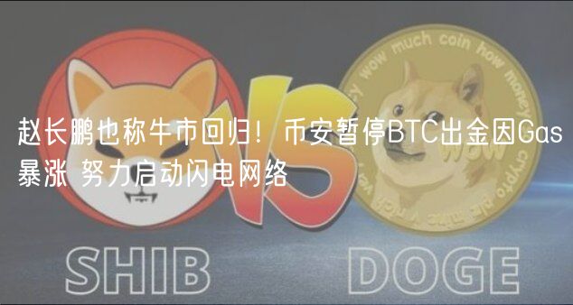 赵长鹏也称牛市回归！币安暂停BTC出金因Gas暴涨 努力启动闪电网络